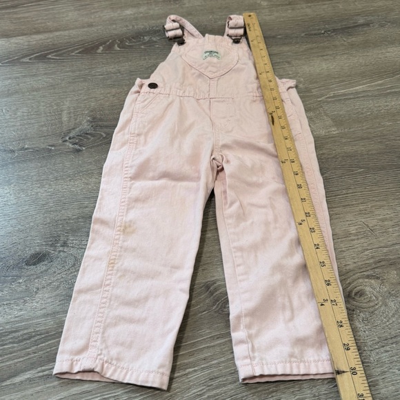 OshKosh B'gosh Light Pink Heart Overalls 3T - Picture 7 of 9